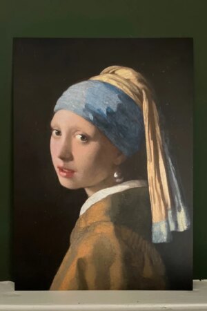 Meisje met de parel - Johannes Vermeer - 1 kunst kaart A4